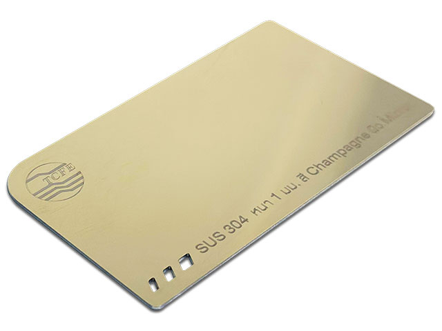 สแตนเลสสีแชมเปญ ทองอ่อน ผิวเงา