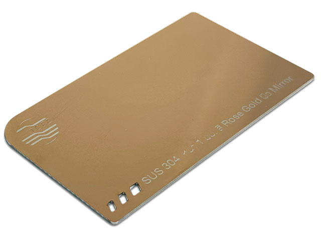 สแตนเลสสีโรสโกลด์ ผิวเงา ผิวกระจก